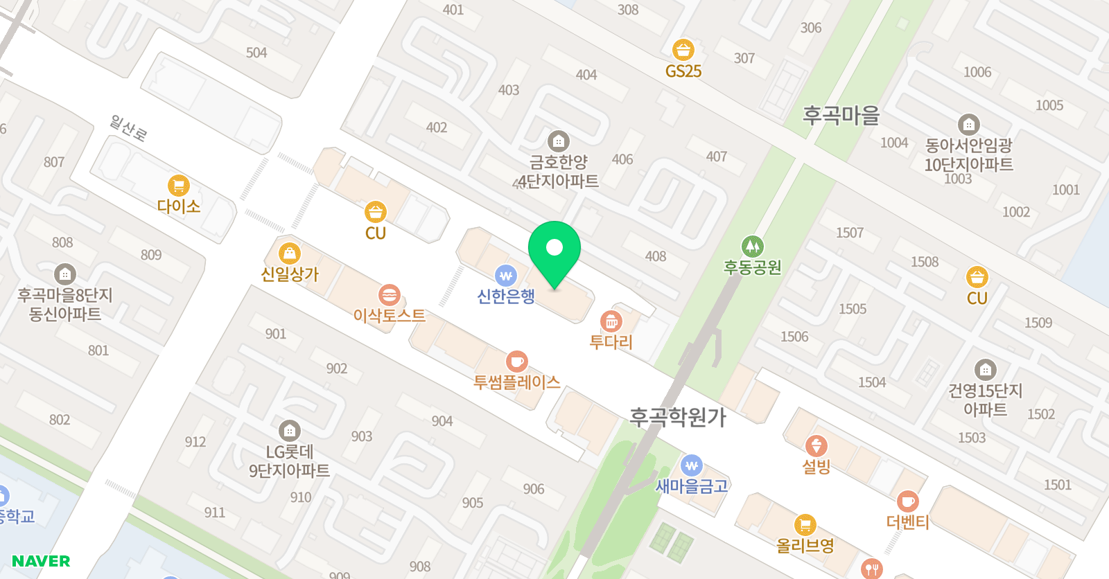와이스펜 어학원 후곡점 위치