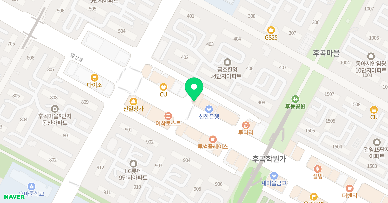 후곡씨앤씨 미술학원 위치