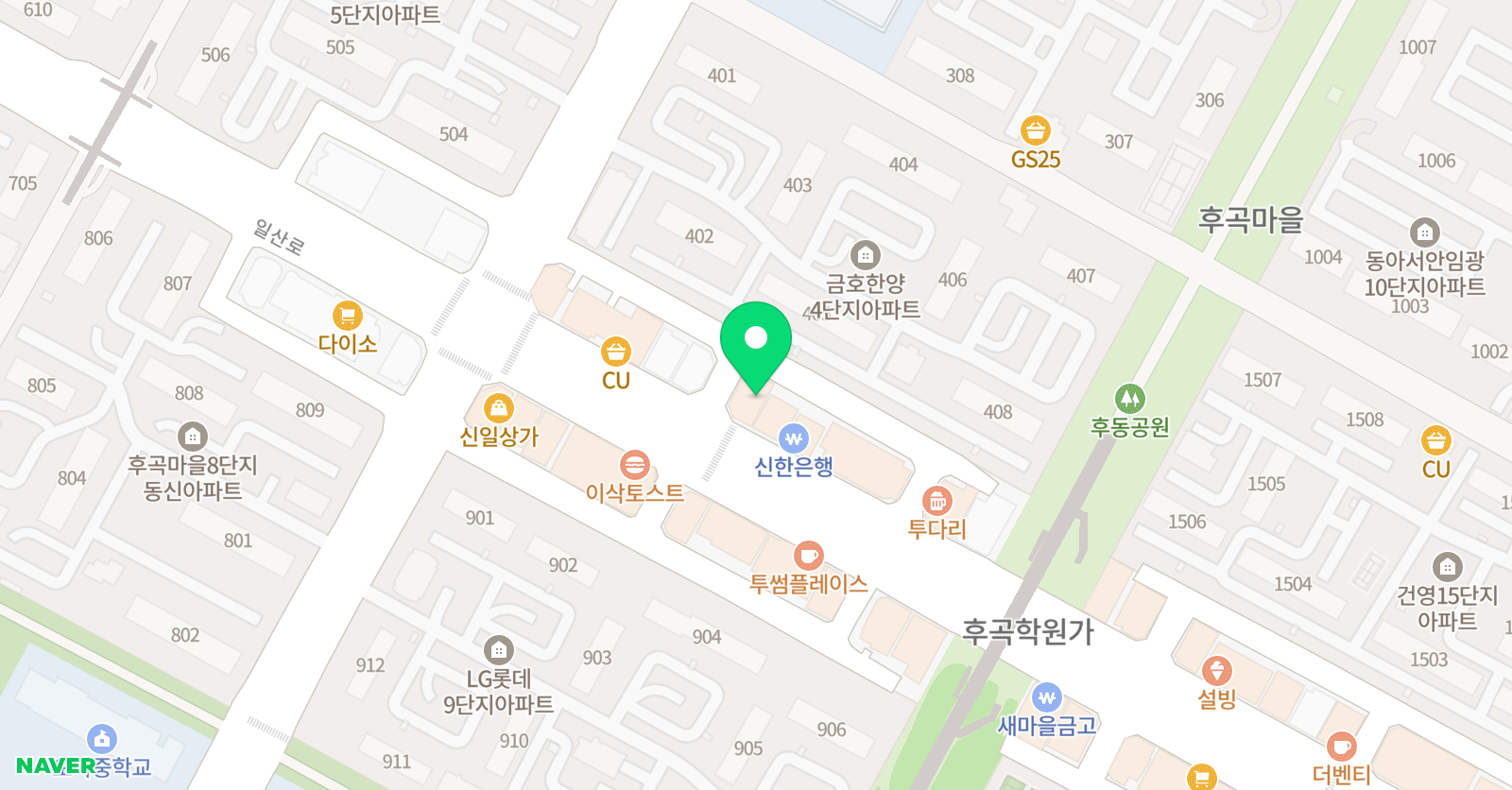렉스캉 영어학원 일산본관 위치