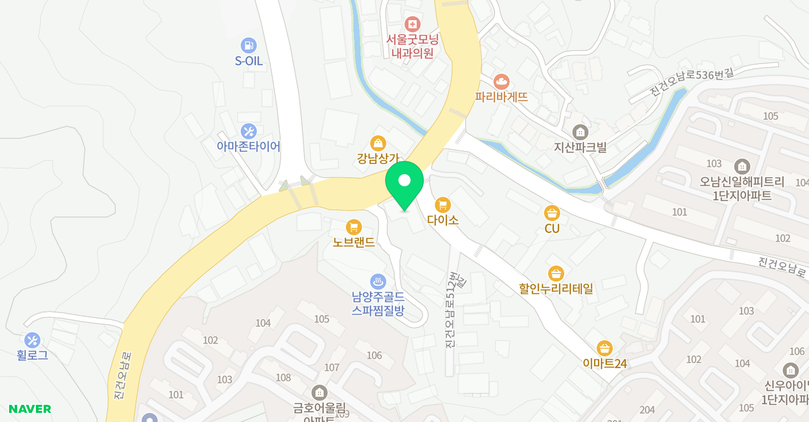 뮤엠영어 오남학원 위치