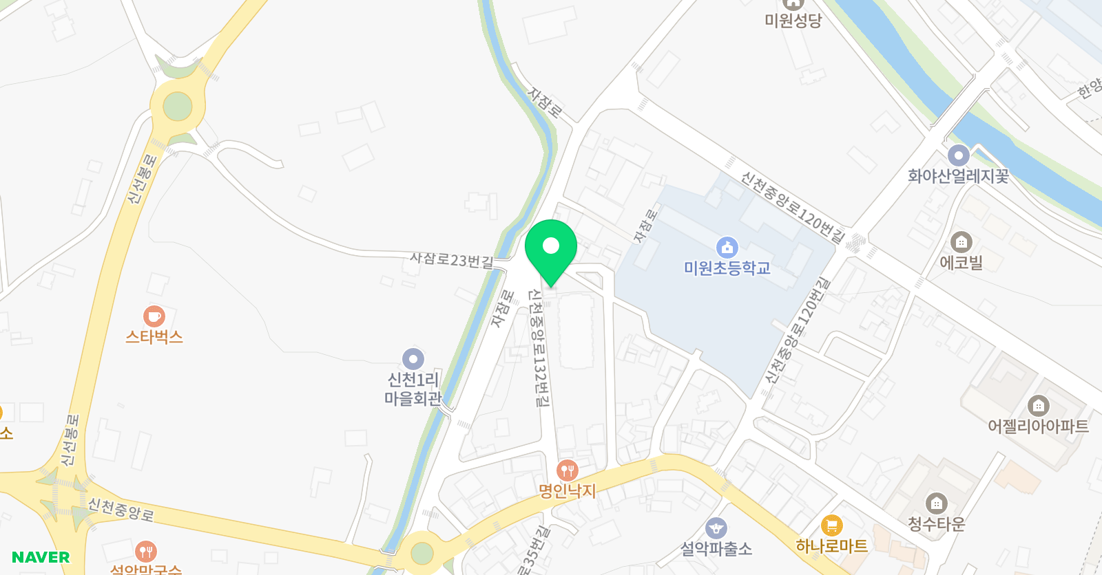 ASG 영어수학학원 설악본원 위치