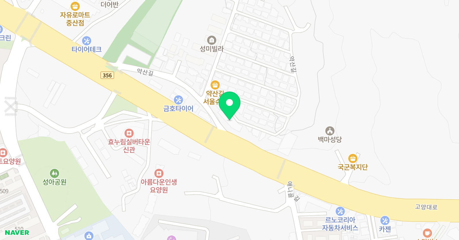 솔레아스 풋볼 일산중산점 위치