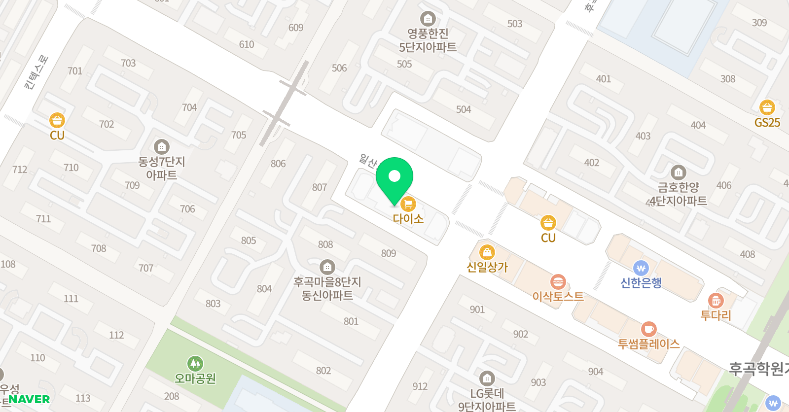 스누매쓰 학원 위치