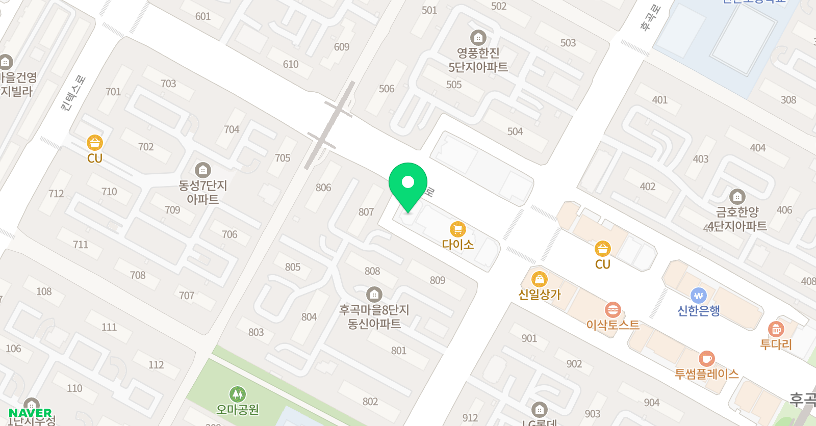씨투엠 사고력수학학원 후곡센터 위치