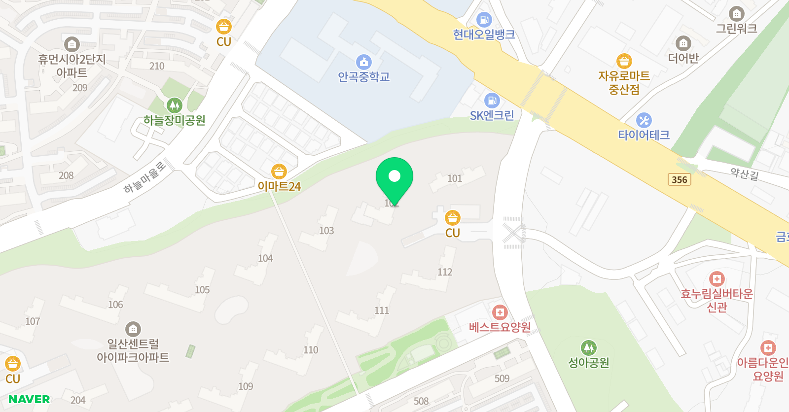 3030 영어 일산센트럴아이파크센터 위치