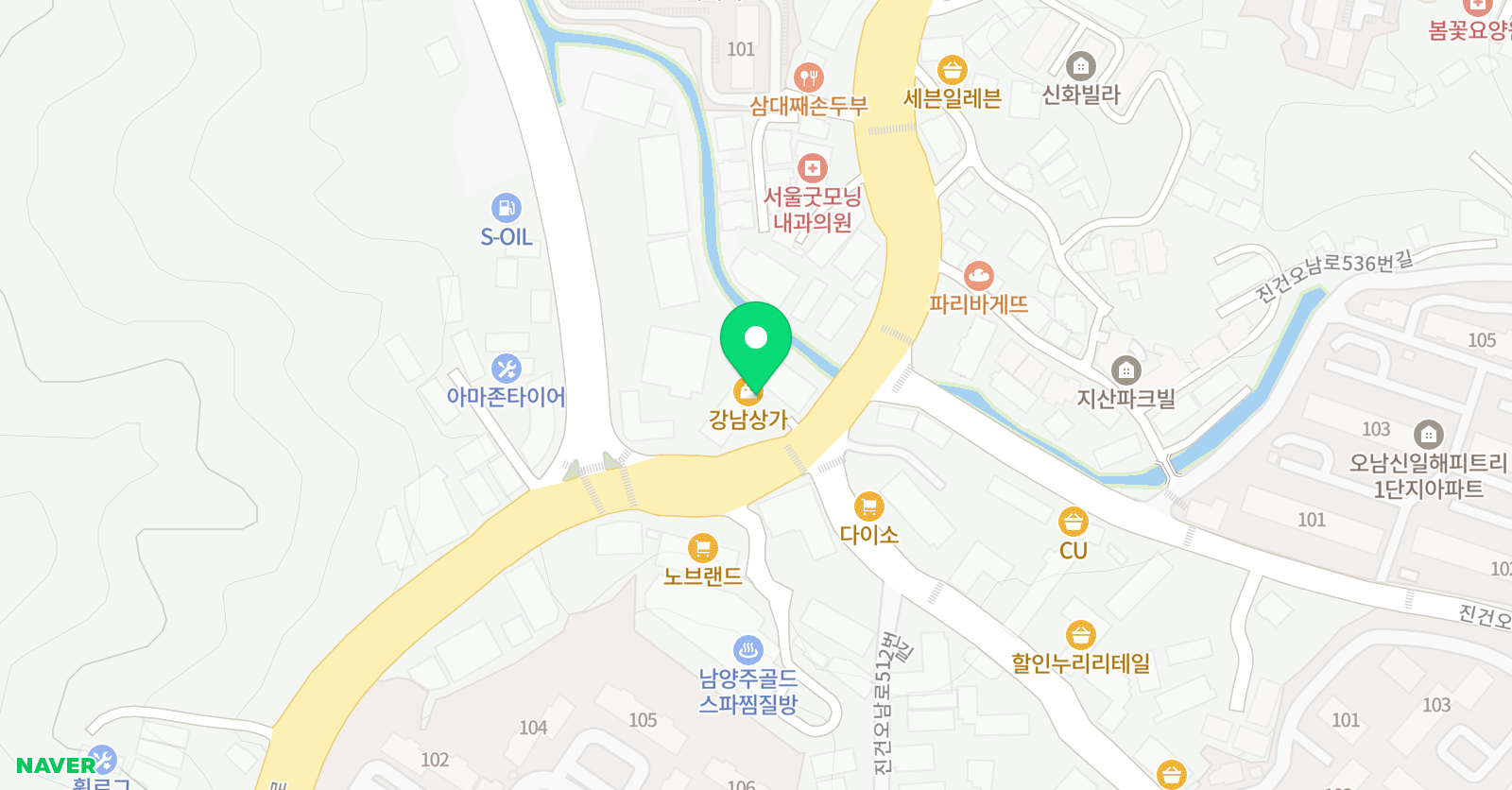 김규리아트센터 체험미술학원 위치