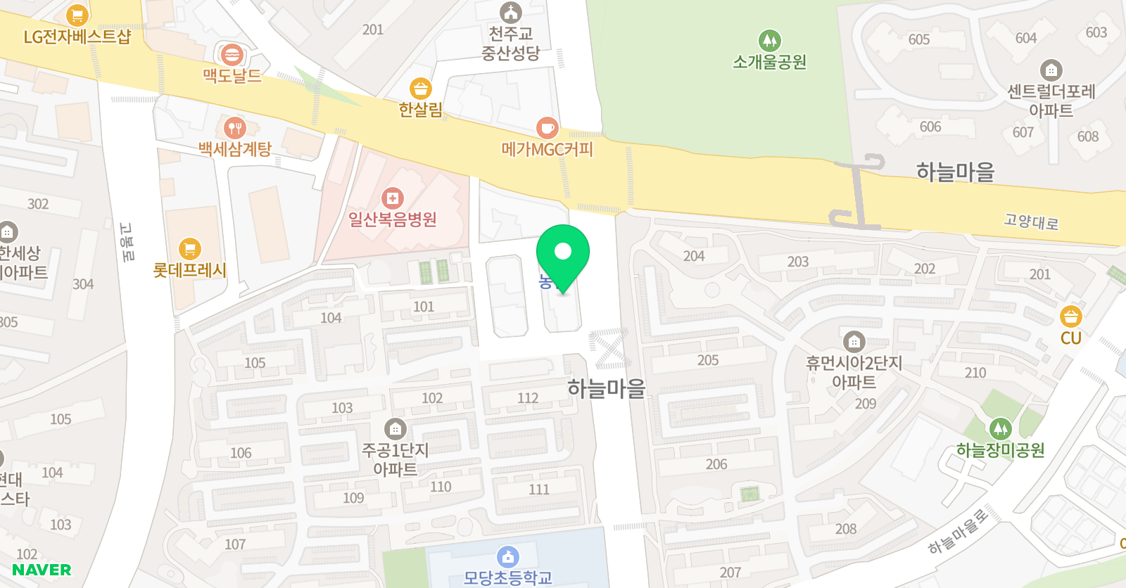 엠베스트SE 중산캠퍼스 학원 위치