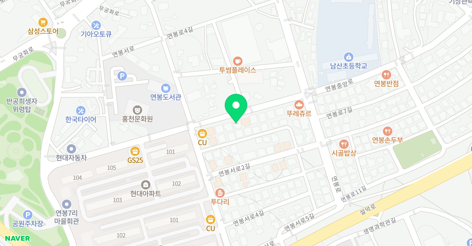백현희 영어전문학원 위치
