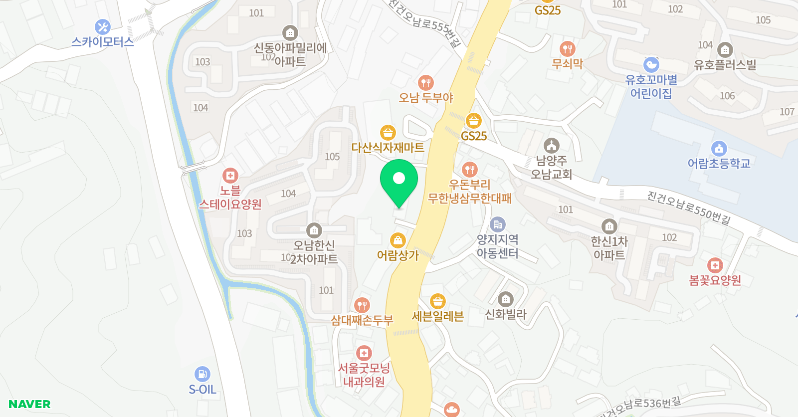 한국체대바른 태권도 실전성인 태권도 학원 위치