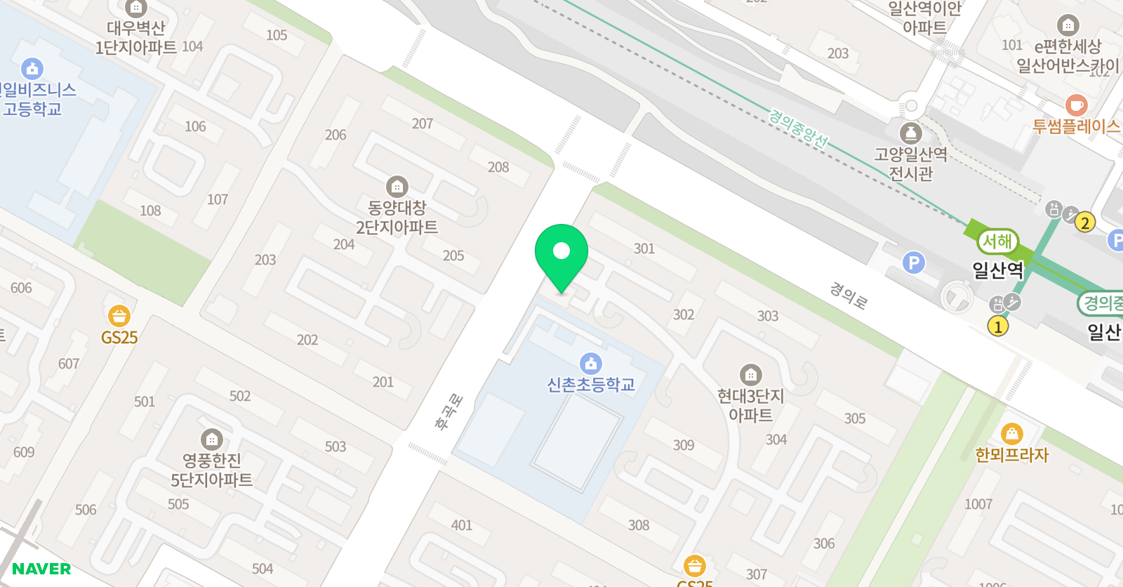 아트앤하트 고양일산후곡마을3단지교육원 위치