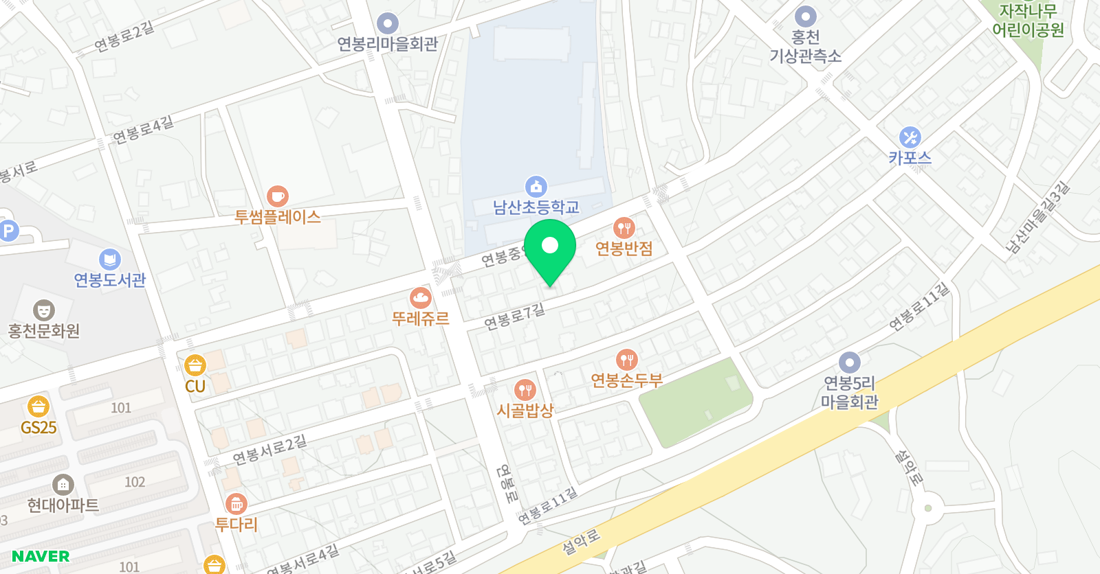 한나 음악학원 위치