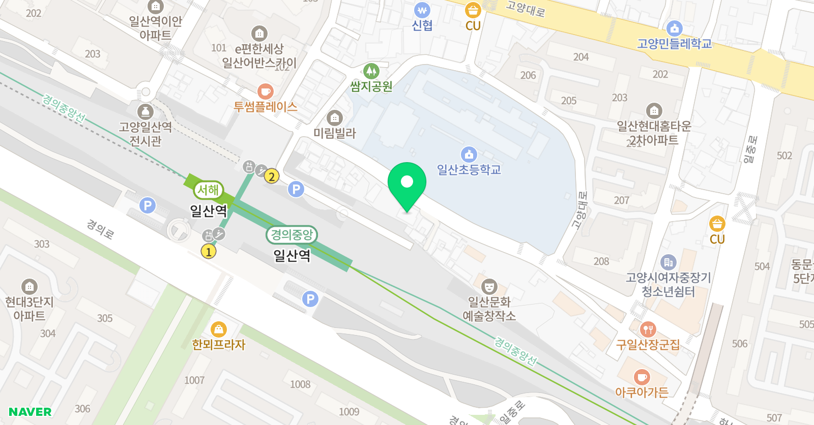 GnB 영어전문학원 위치