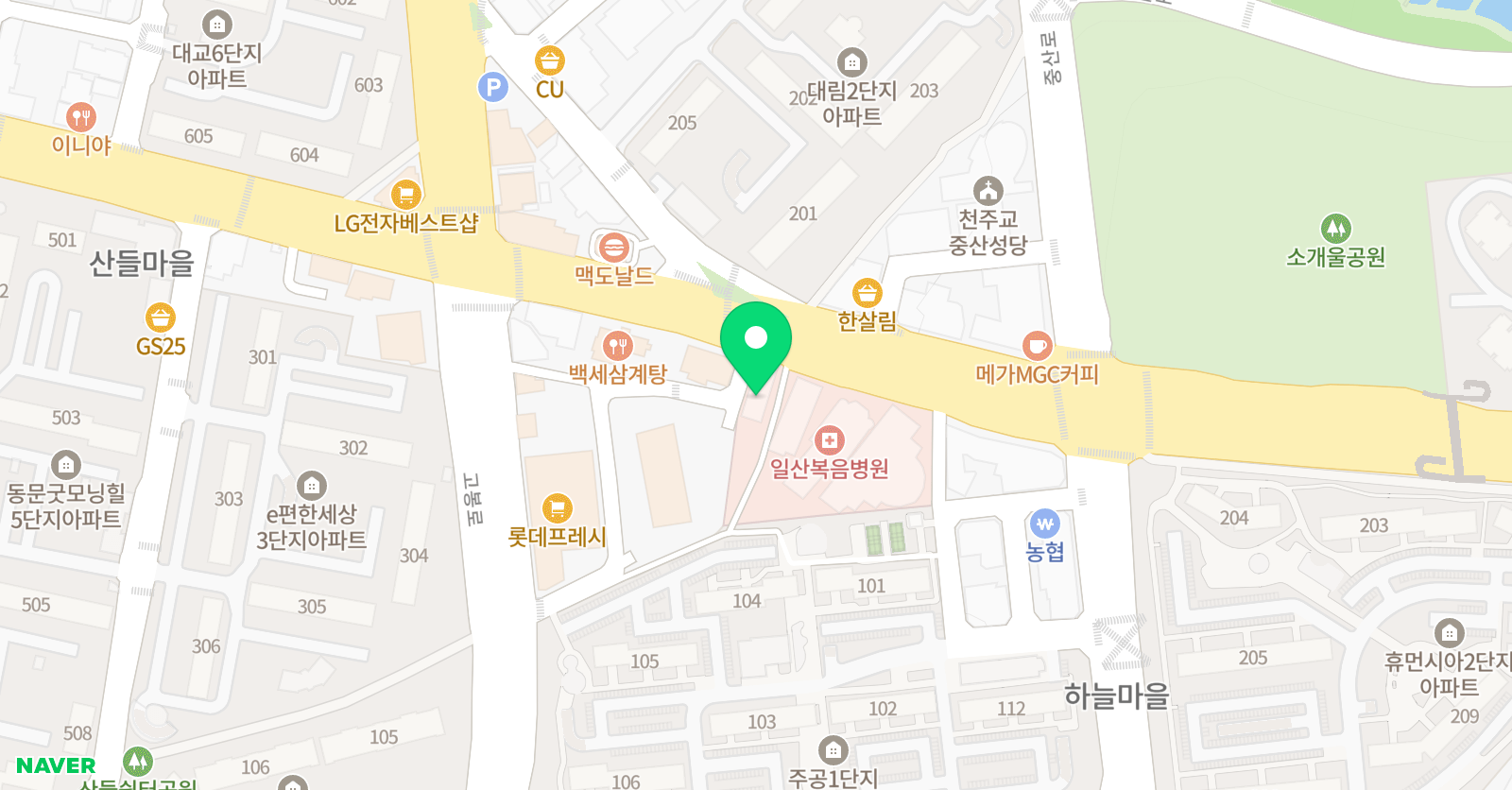 라이즈 어학원 일산중산캠퍼스 위치