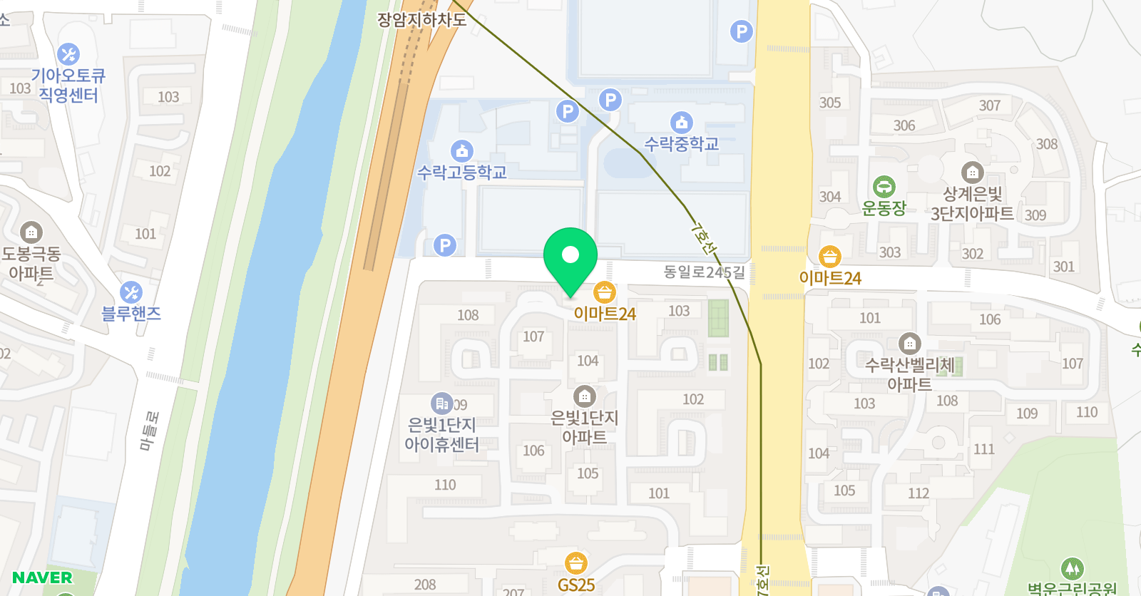 높은음자리 피아노 위치