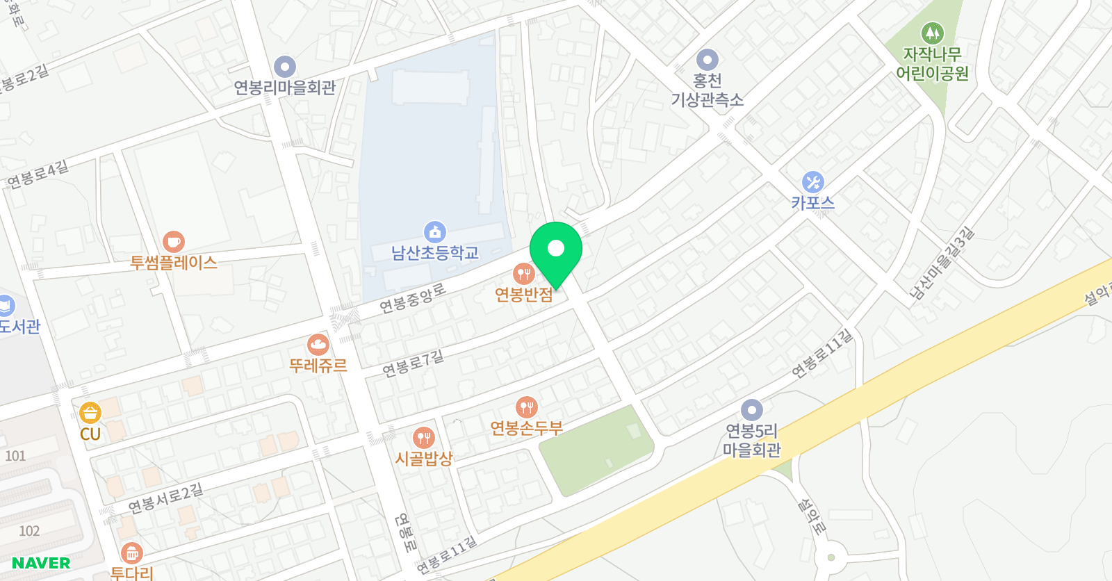 블라썸 피아노학원 소리콩 홍천점 위치