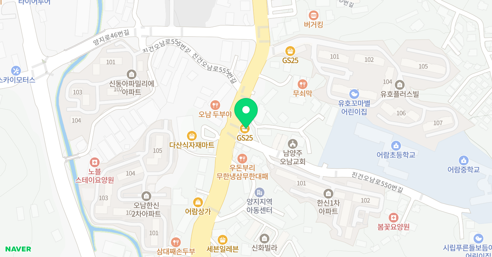 스마트해법수학 한쌤 교습소 위치