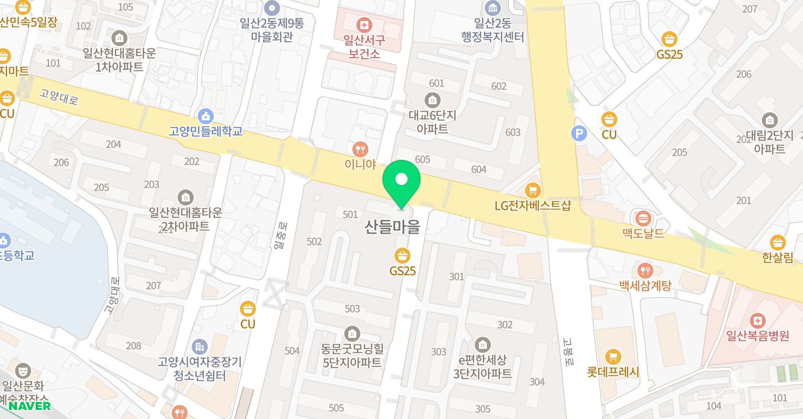 CES 어학원 산들캠퍼스 위치
