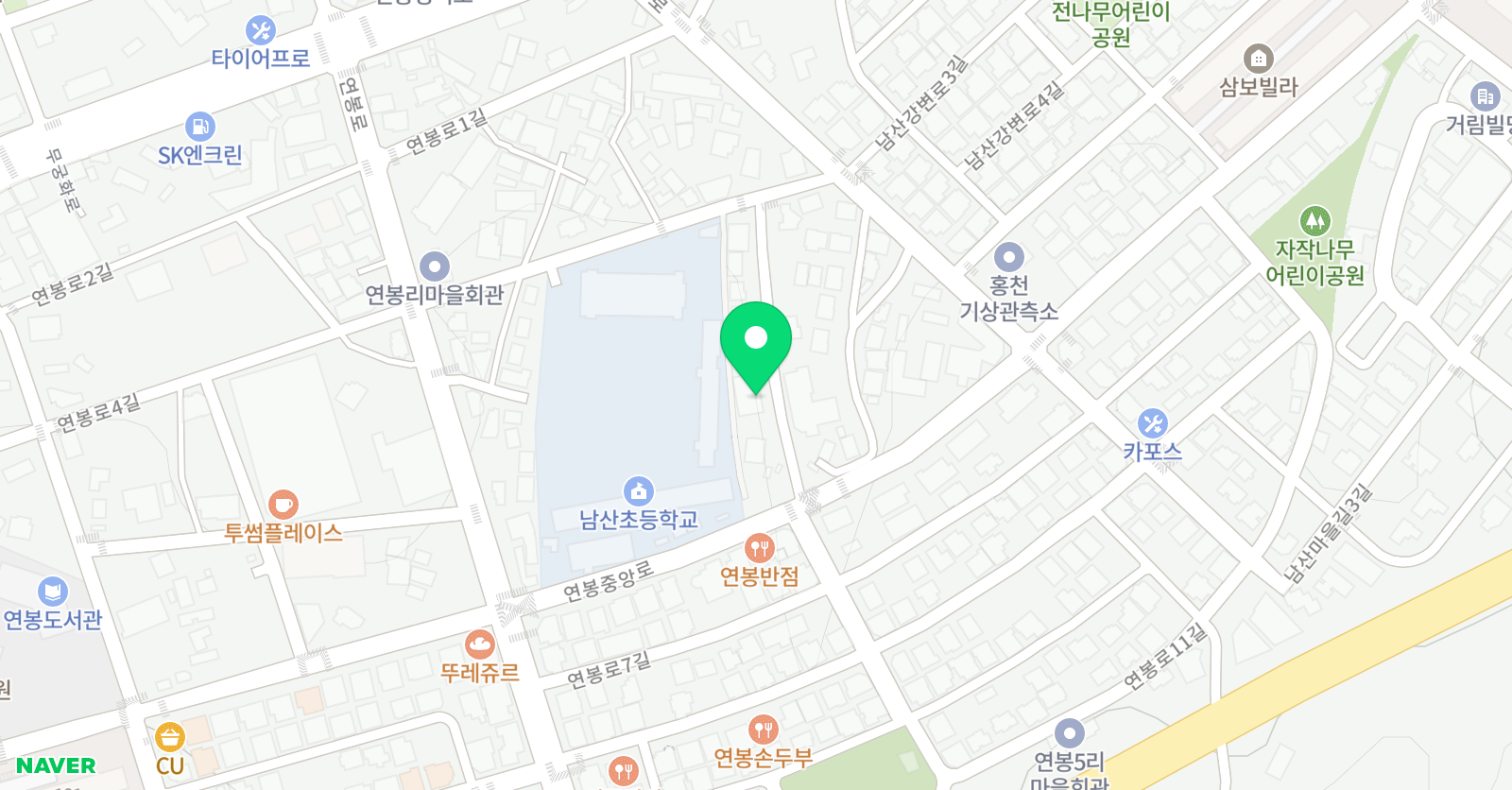남산 태권도장 위치