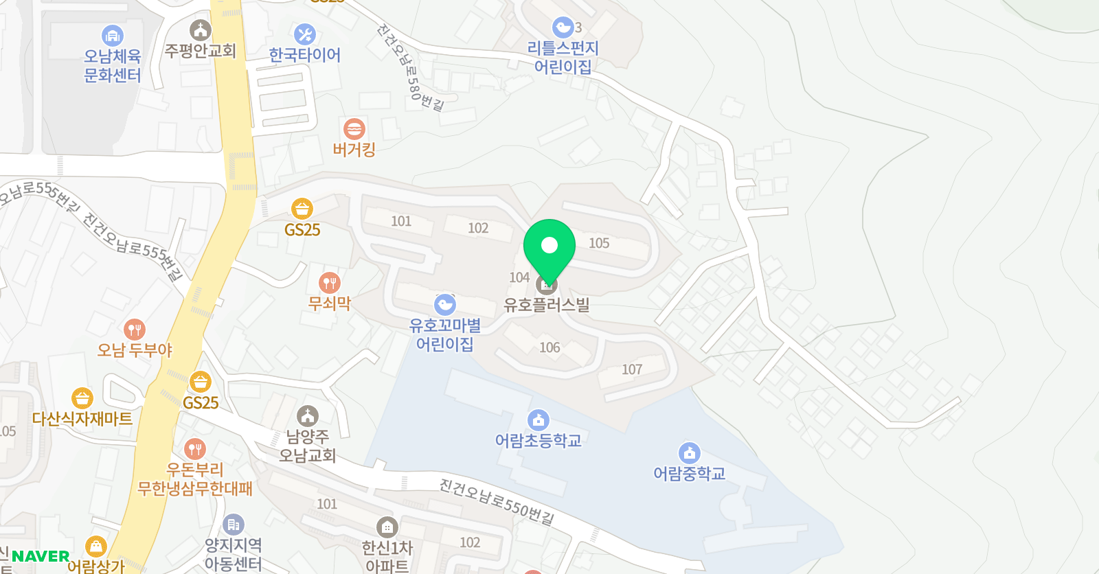 아소비 공부방 오남유호점 위치