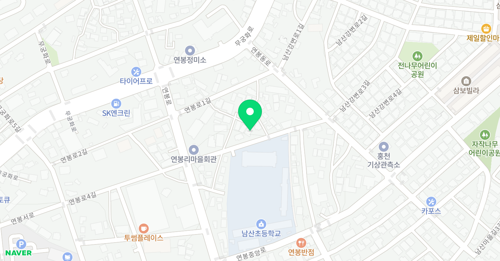 남산 학원 위치