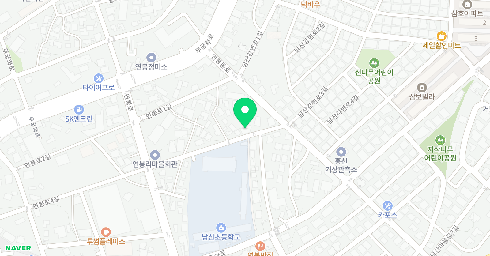 삼성 영어 홍천남산교실 위치