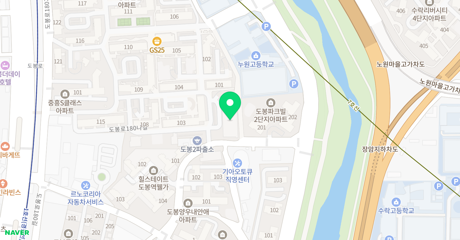 링키영어 도봉한신점 위치