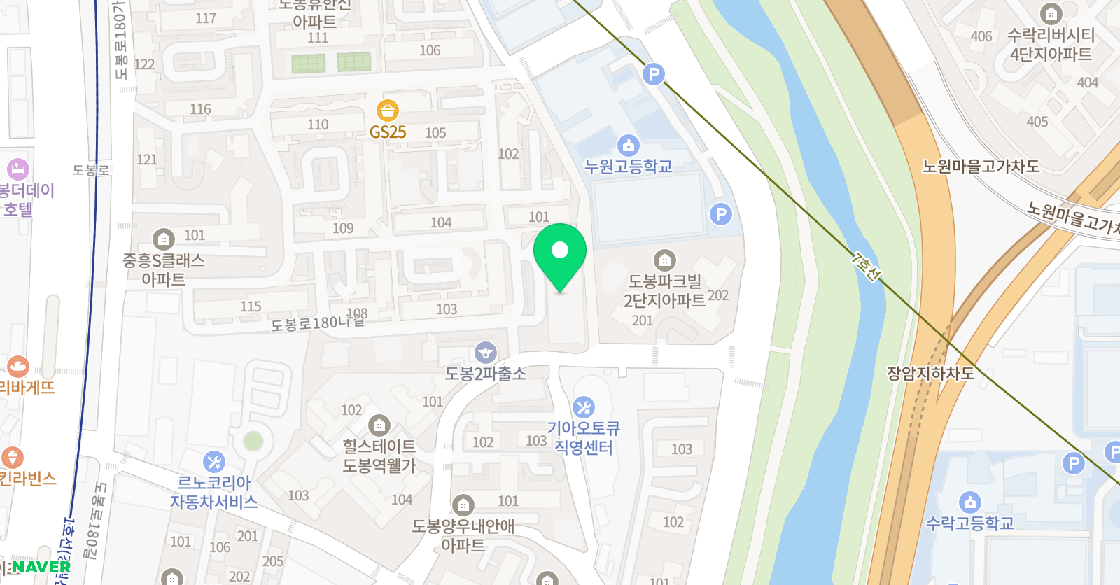 삼성 영어 누원교실 위치