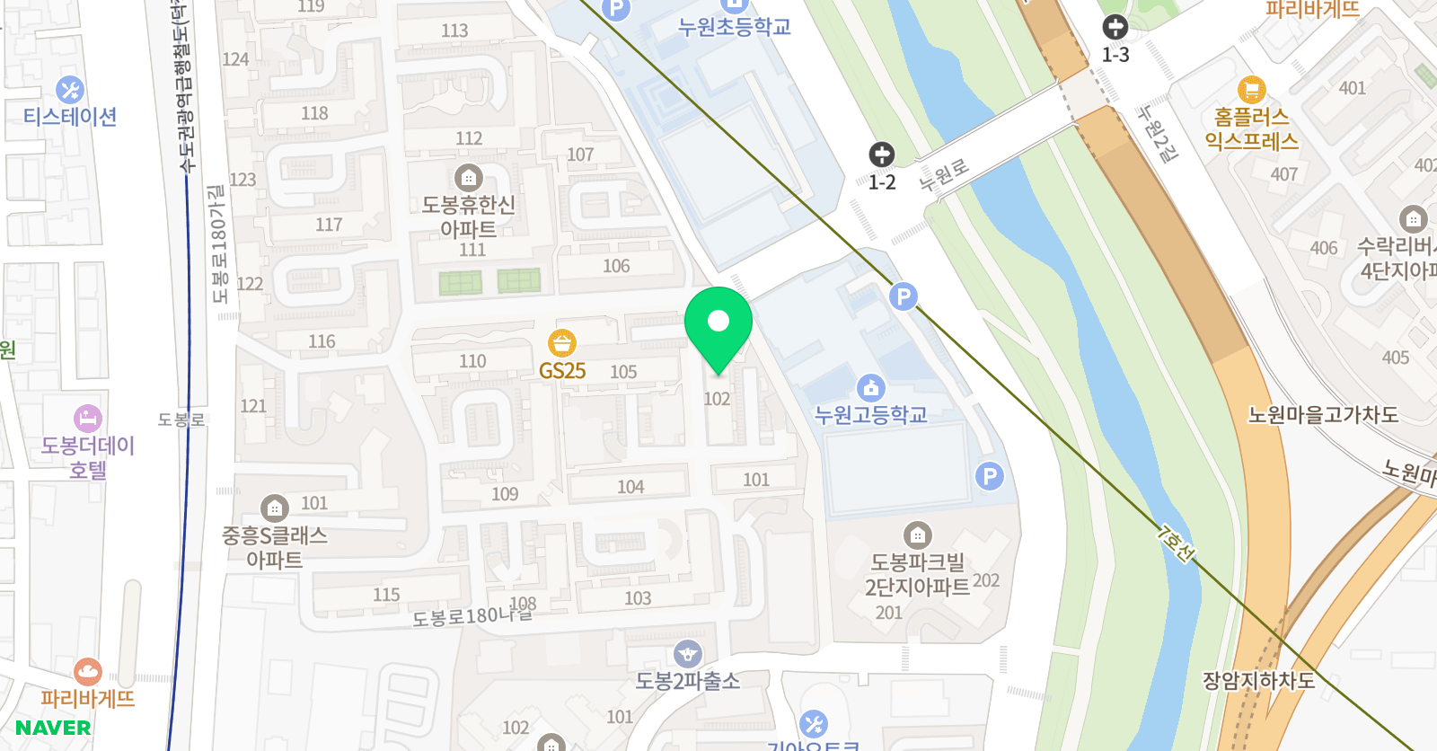 아이스크림홈런 도봉한신점 위치
