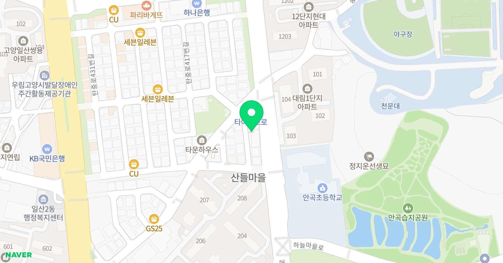 주니어랩 영어 산들학원 위치
