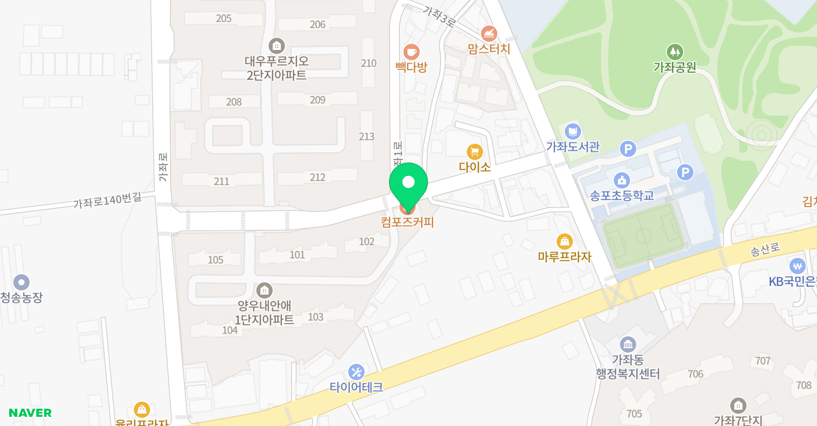 GnB 어학원 가좌캠퍼스 위치