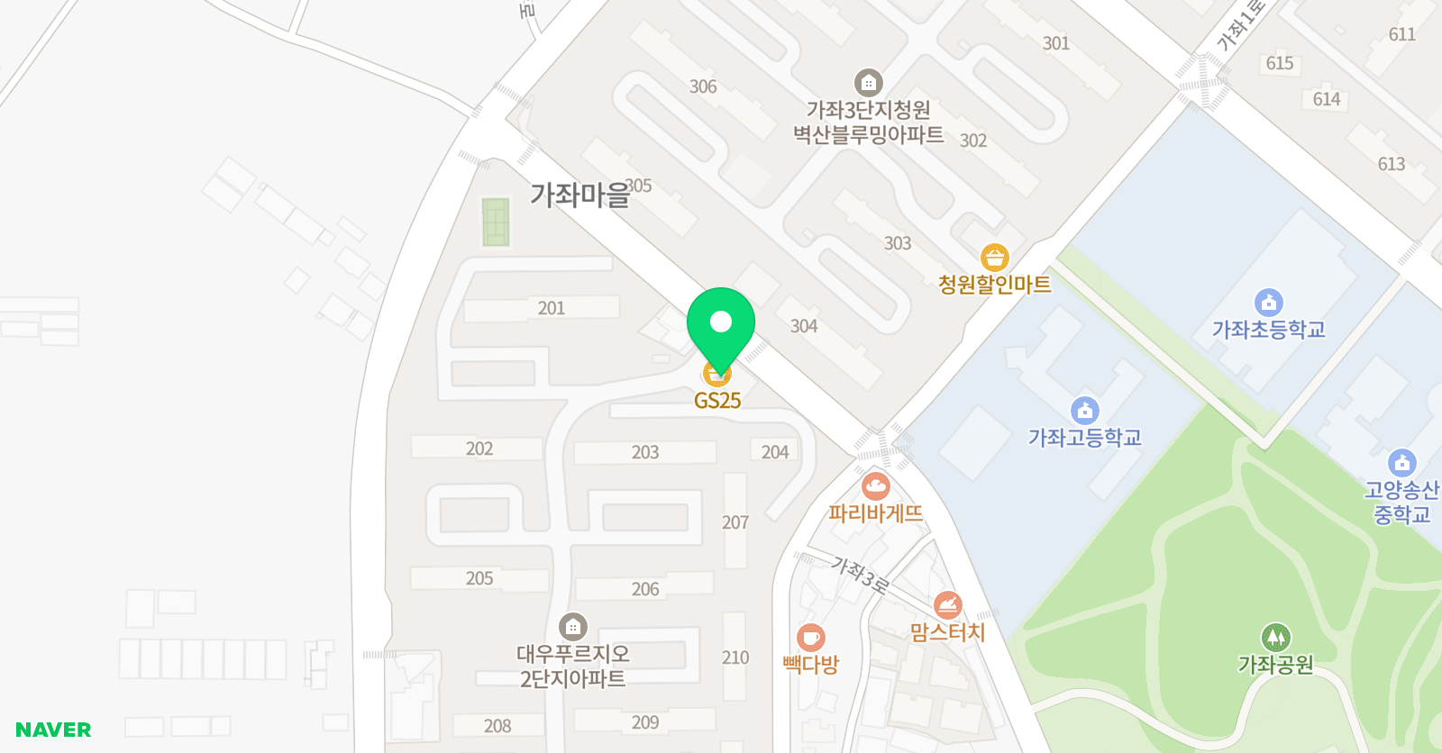 가좌이화 음악학원 위치