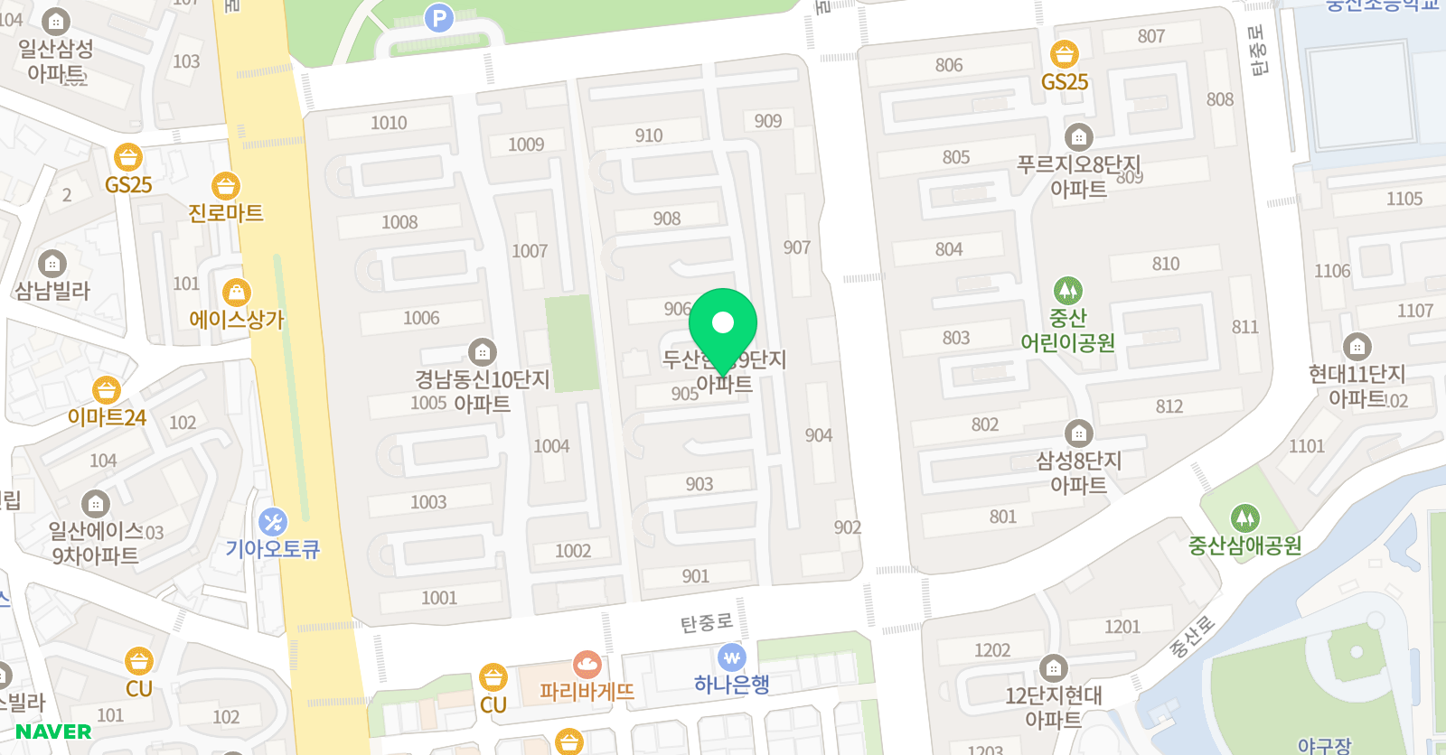 스마트해법 수학 고양중산9단지교실 위치