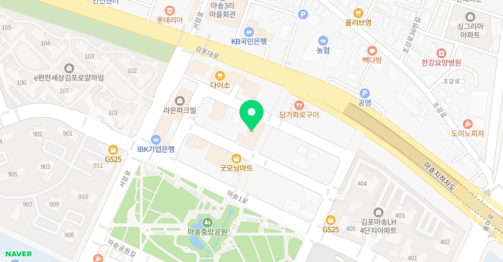용인대라온 태권도장 위치