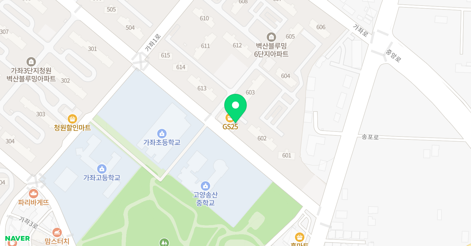 가좌승리 태권도장 위치