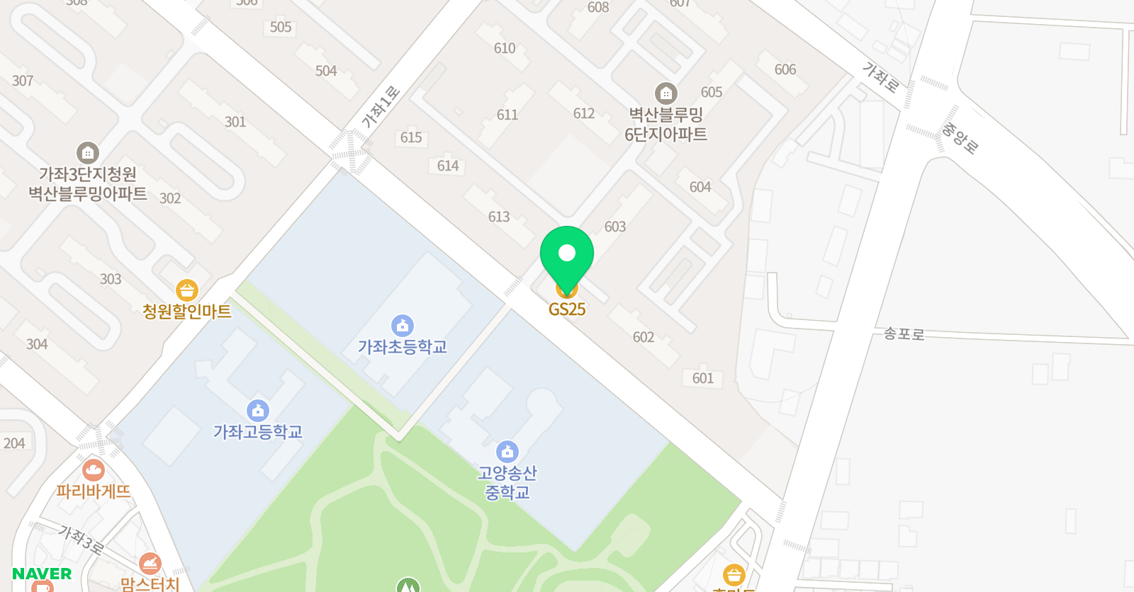 윤선생 우리집앞 영어교실 가좌초점 위치