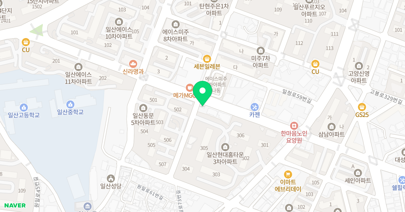 뮤엠 영어 산현점 위치