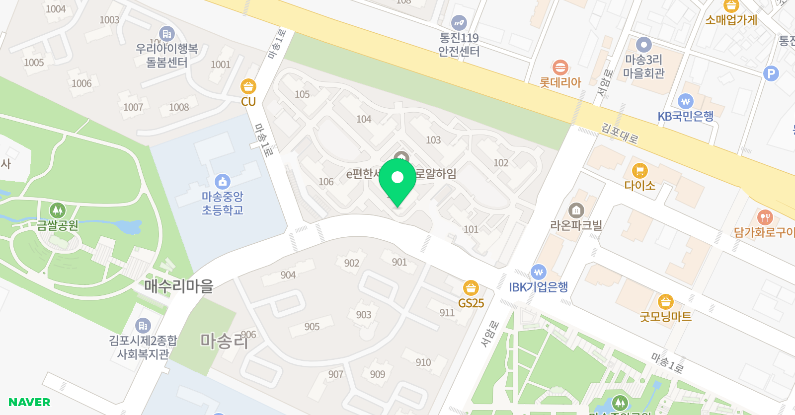 아소비 김포마송이편한세상점 위치