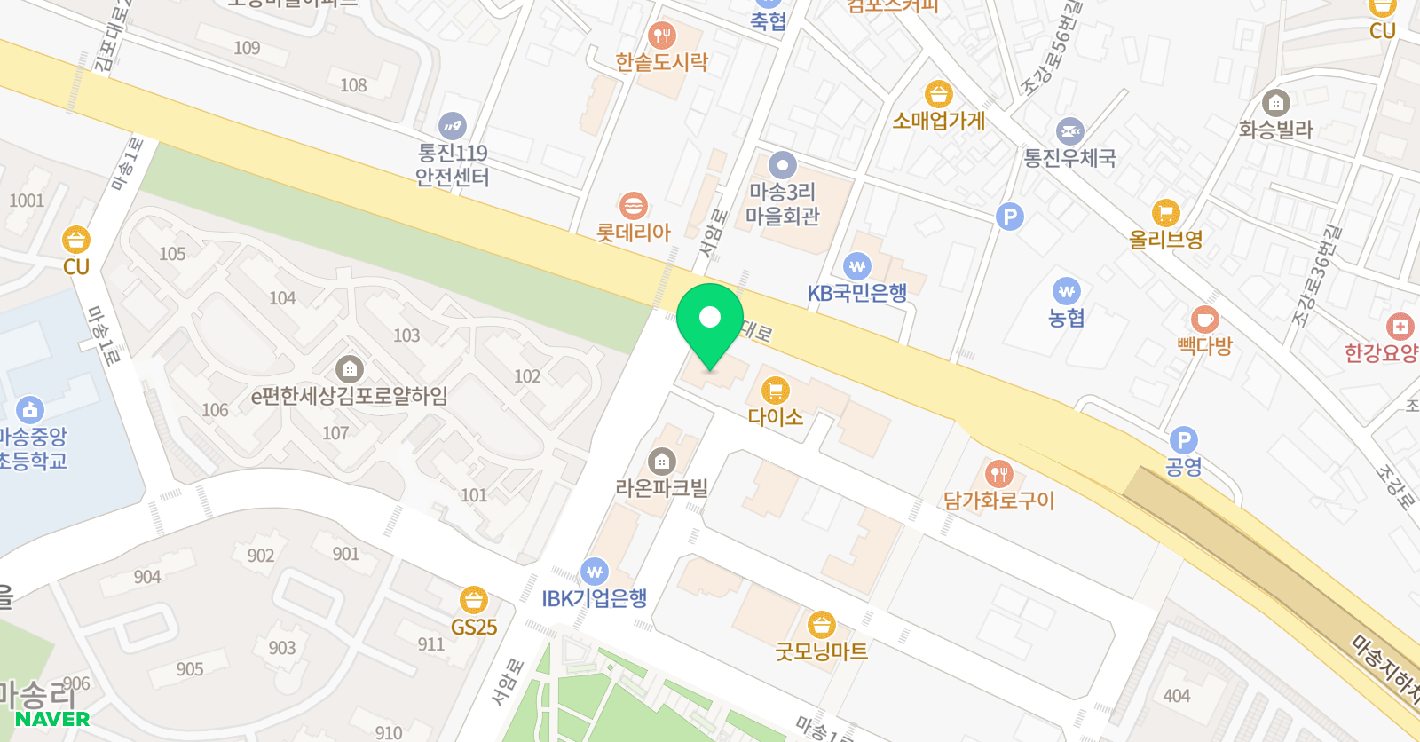 블루밍 영어수학학원 위치
