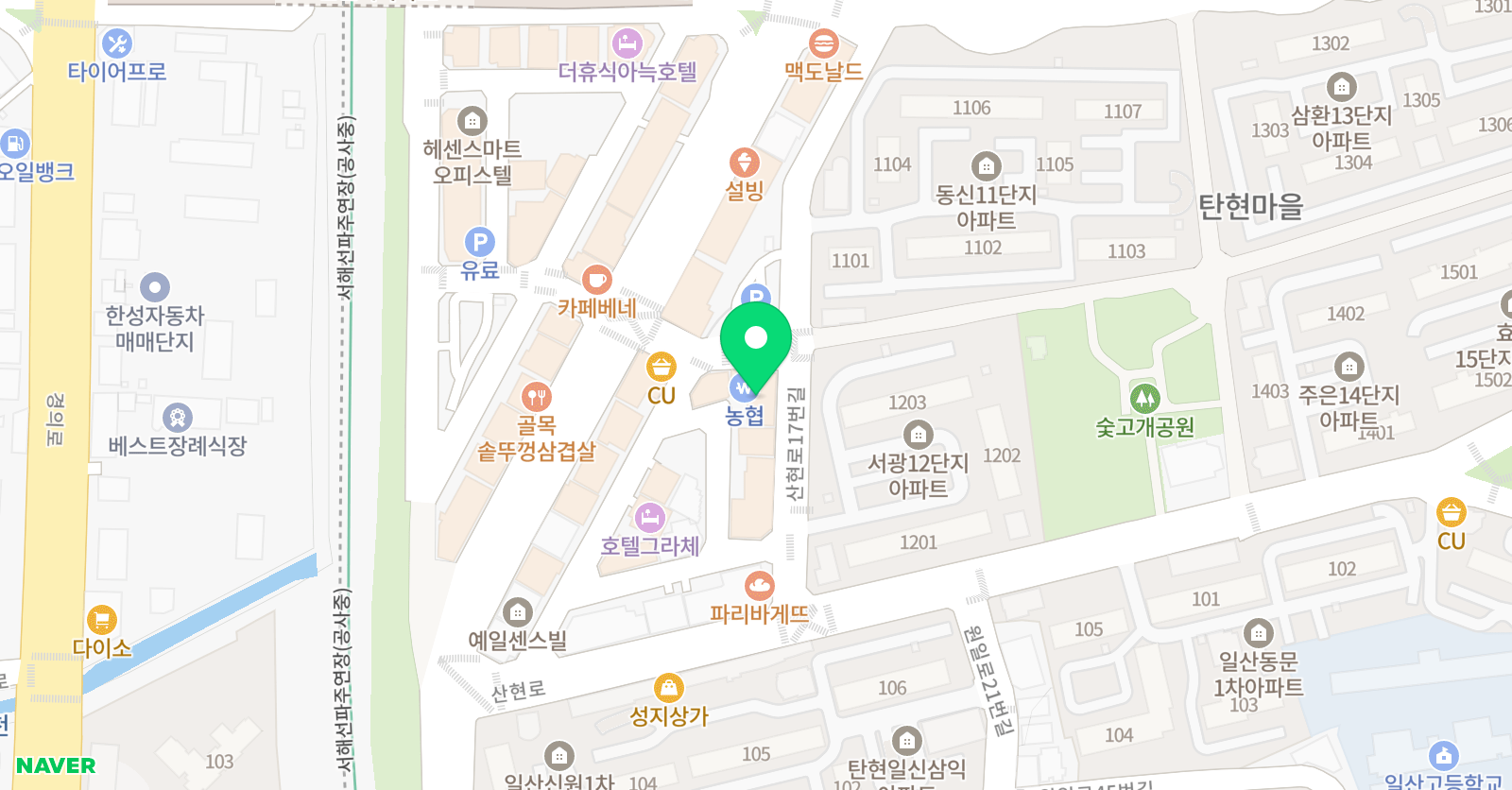 김유정 영어학원 위치