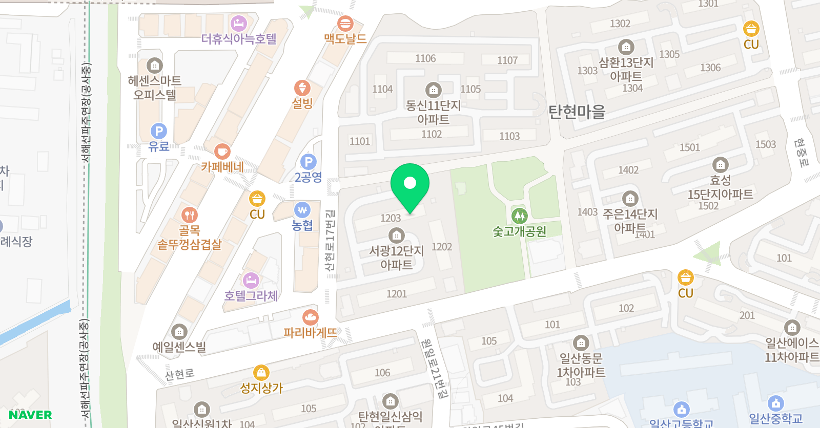 삼성 영어학원 탄현서광교실 위치