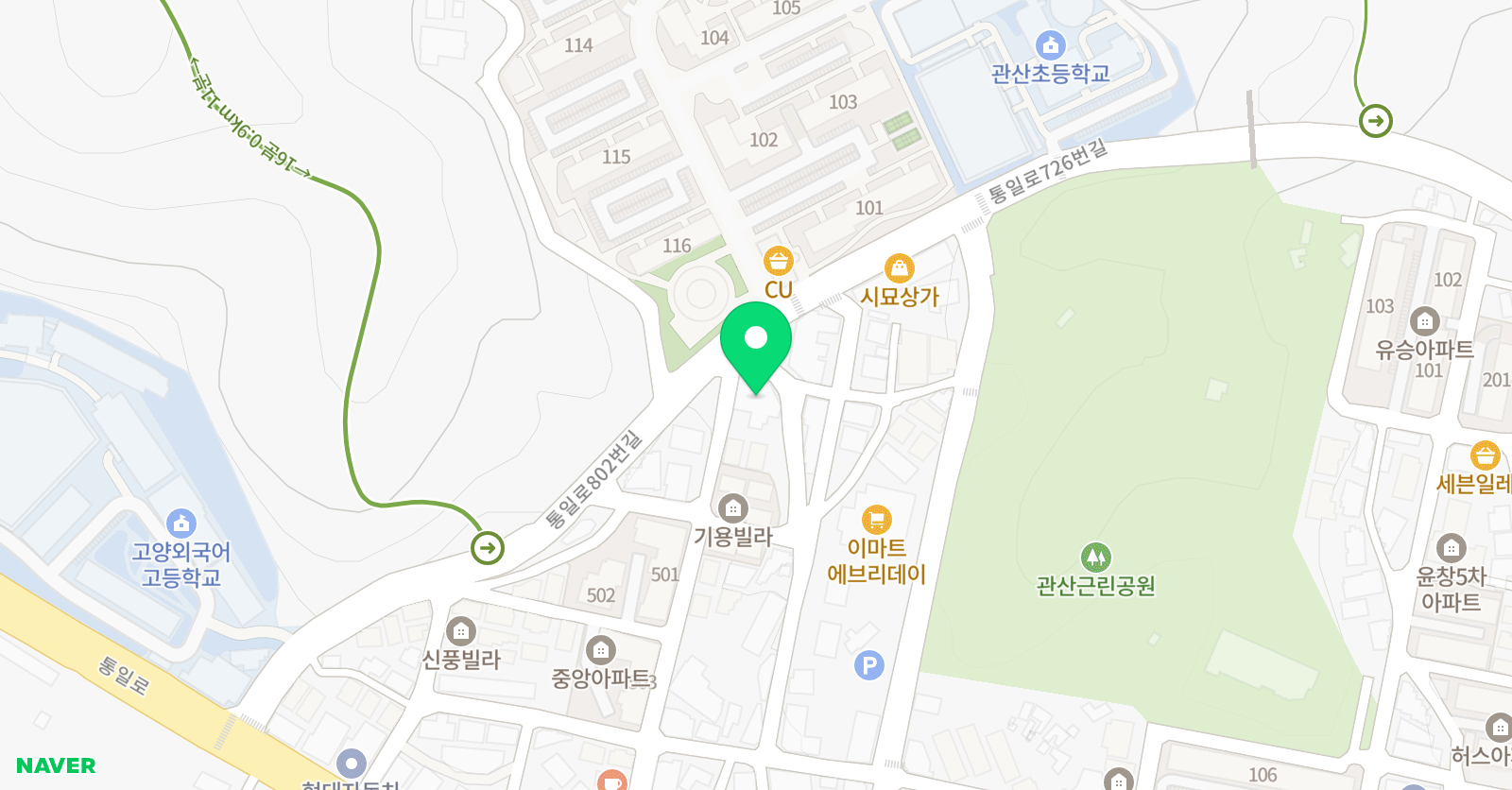 용인대세심 태권도장 위치