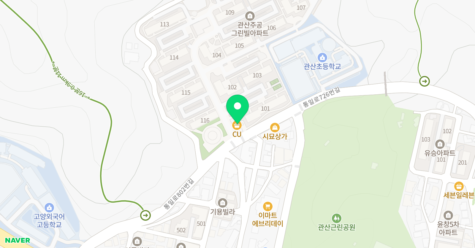 눈높이 관산드림공부방 위치