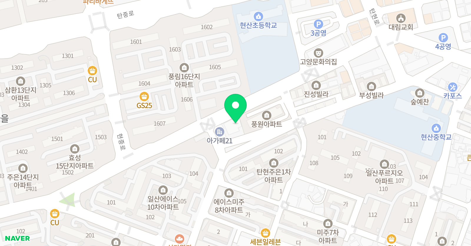 탄현예일 음악학원 위치