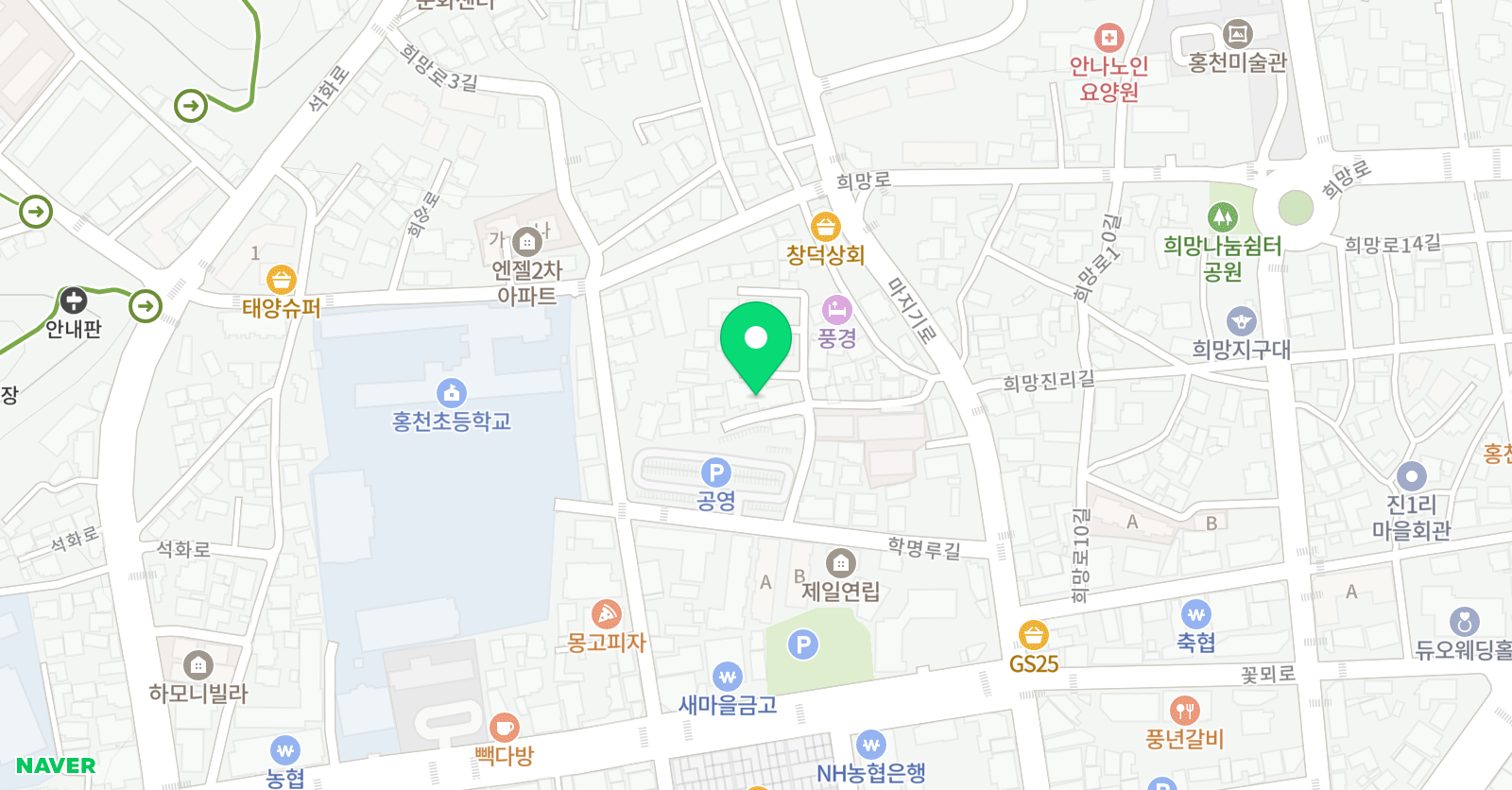 홍천 태권도장 위치