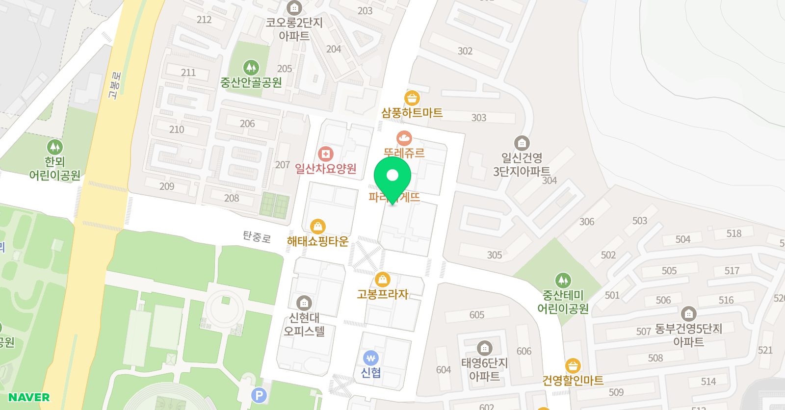상무 태권도 위치