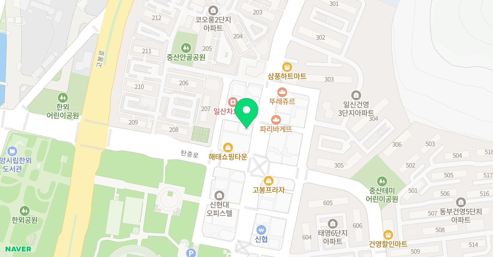 아소비 고양 중산마을점 위치