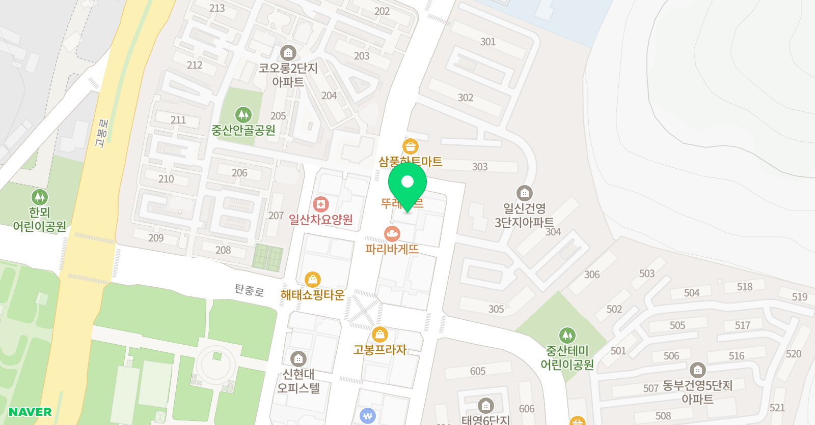 YBM 잉글루 중산캠퍼스 위치