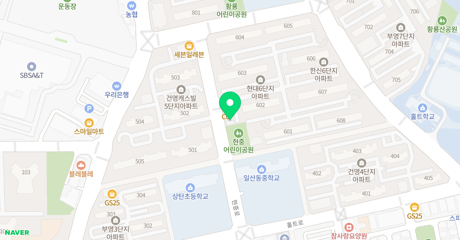 뮤엠 영어 탄현상탄초점 위치