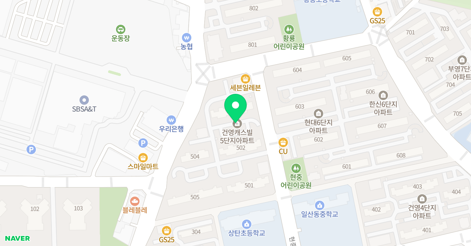 리드인 탄현마을3단지점 위치