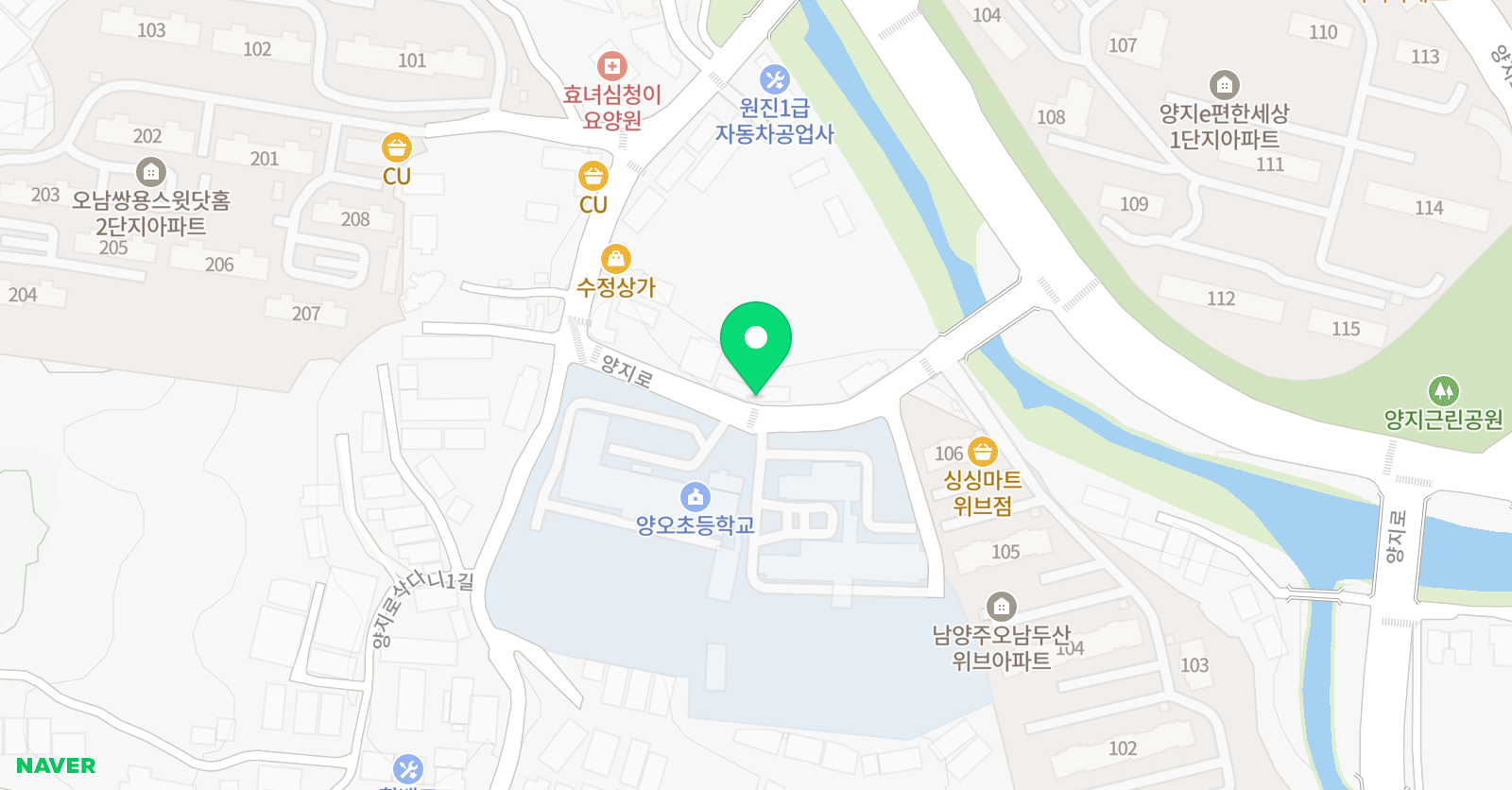 용성 태권도장 위치